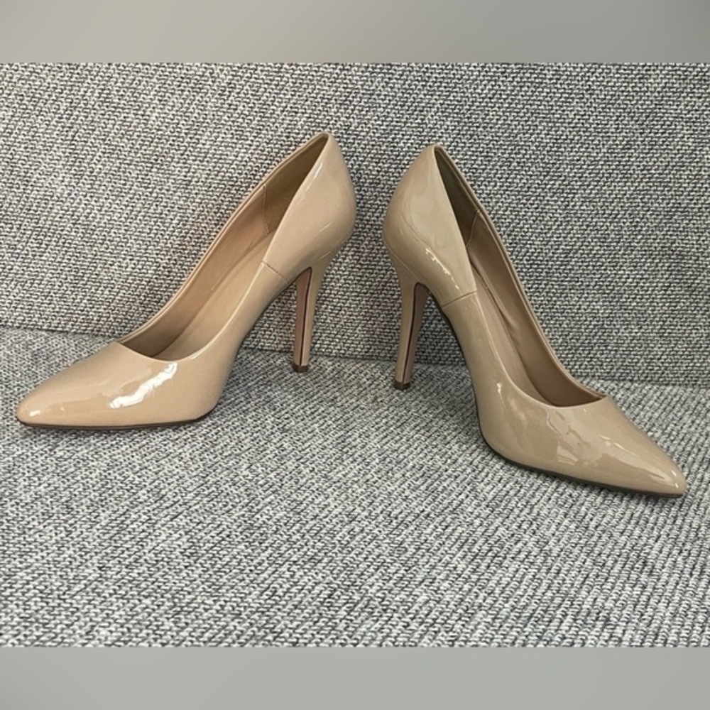 Delicious - Tan Pointed Toe Heels with Sleek Stiletto -  Size 9